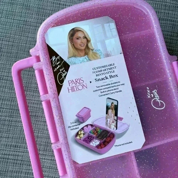 Paris Hilton Light Pink Version Bento Snack Box Lunchbox & Gift With Purchase - Picture 5 of 12